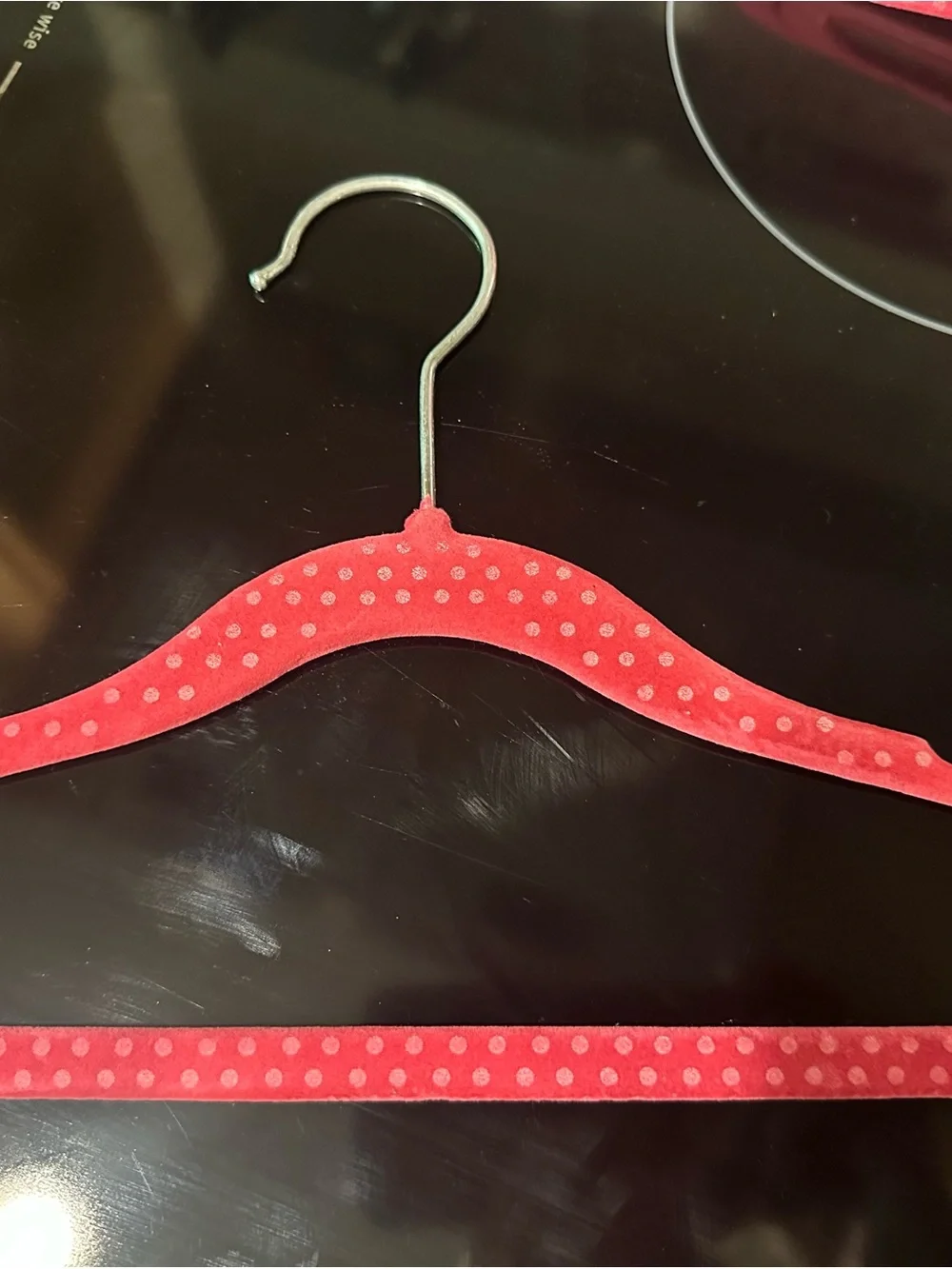Kids Velvet Hangers in Pink Polka Dot - Pack of 10